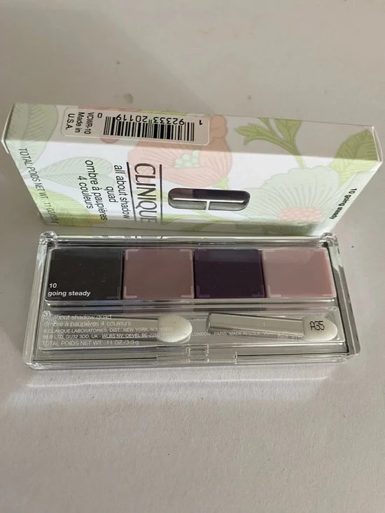 ~ 10 Going Steady ~ Clinique All About Shadow Quad, Full Size, 0.11 OZ / 3.3 g - Picture 5 of 7